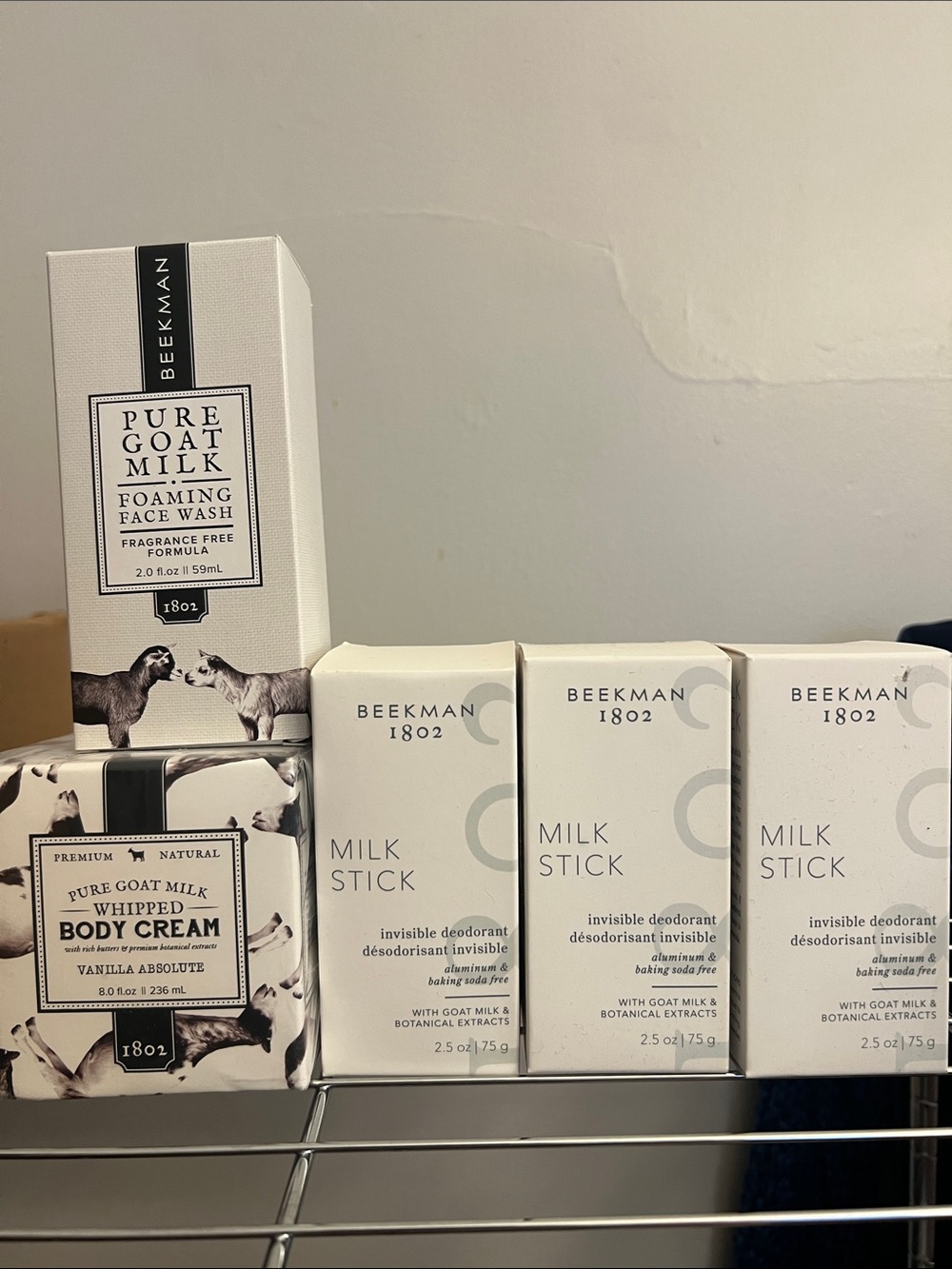 Beekman 1802 White Milk Stick Invisible Deodorant & Pure Goat Milk Body Care Set